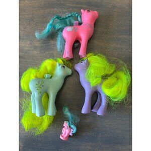 3 Vintage Hasbro My Little Pony G1 Flatterponys No Wings